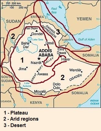 Climate zones in Ethiopia