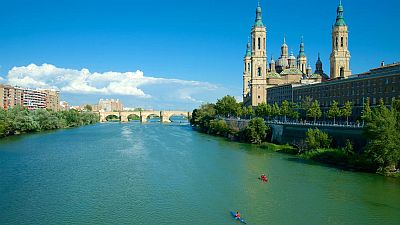 Zaragoza, bridge on the Ebro and basilica