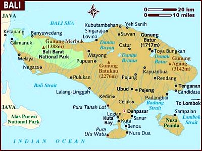 Bali, map