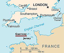 Guernsey, where it is located