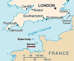 Jersey, where it is located