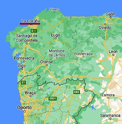La Coruña, where it's located