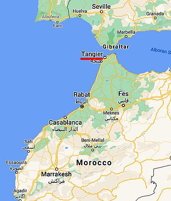 Tangier, where it's located