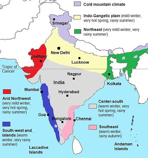 India climate: average weather, temperature, rain - Climates to Travel