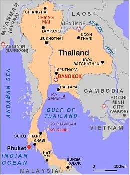thailand climate map